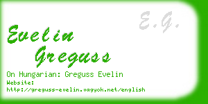 evelin greguss business card